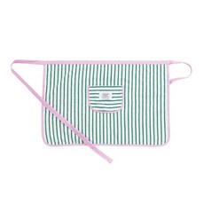 Malolotte 毛巾布條紋半身圍裙, 1個, 綠色