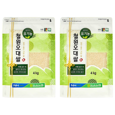 두루웰 유기농 철원오대쌀 백미, 4kg, 2개, 상