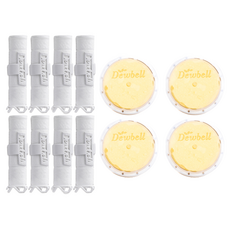 Dewbell 旅行用沉澱物過濾替換濾芯 4入+維他命蓮蓬頭過濾器 2入組, 檸檬柑橘香(蓮蓬頭過濾器), 2組