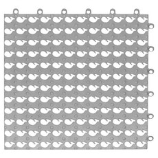樂居家 童趣浴室防滑地墊 12片裝, 29.5 x 29.5 x 0.1cm, 灰色, 1組