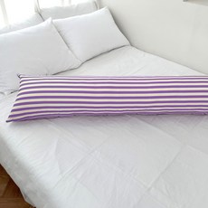 HOOM 100%純棉 孕婦I字型 高密度布料 全身身體枕 含枕芯, 紫色