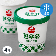 서울우유 레트로 흰우유 아이스크림 (냉동), 474ml, 1개입, 4개