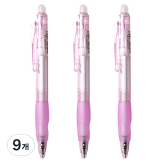 可擦式握把中性筆, 紫色, 9個