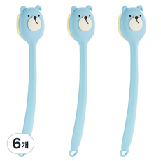 Allode 小熊身體刷, TYPE03 藍色, 1入, 6個