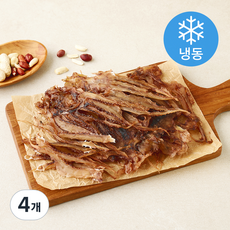 해맑은푸드 껍질벗겨 더 말랑한 조미오징어다리 (냉동), 4개, 200g(미니)