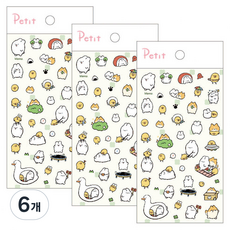 Petit Happy Picnic 貼紙 PD925, 混合顏色, 6個