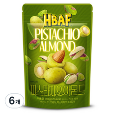 바프 피스타치오 아몬드, 110g, 6개