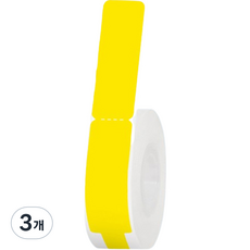 바라보고 P12 라벨프린터 전용 라벨지 케이블라벨 옐로우 109 x 12.5mm, 65칸, 3개