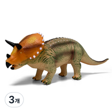 YOO&won 軟質恐龍 大型三角龍, 3個