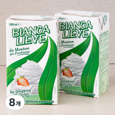 비안카리에베 가당 휘핑크림, 1L, 8개