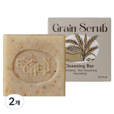 essencher 穀物磨砂潔面皂, 2入, 100g