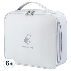 아늑공간 가정 휴대용 응급처치 구급파우치 다크 그레이 대형, 6개