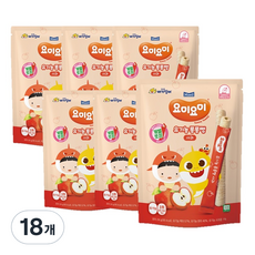 요미요미 유기농 롱롱뻥 사과, 사과맛, 24g, 18개