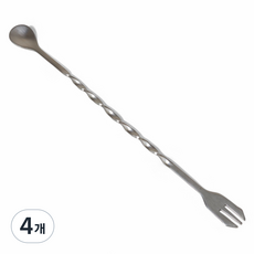 BeanPlant 雙面304不鏽鋼吧匙 大 32cm, 單一顏色, 4個