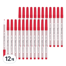 Lineplus 經典簽字筆, 紅色, 144個