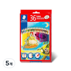 STAEDTLER 施德樓 Luna 彩色鉛筆組, 36色, 5個