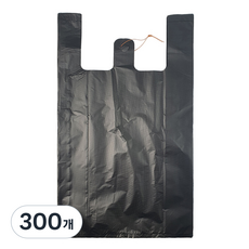 월드크린 검정 손잡이 비닐봉투, 3L, 300개