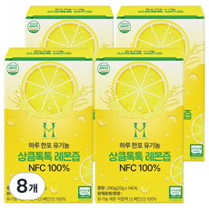헬씨빌리지 하루 한포 유기농 NFC 100% 상큼톡톡 착즙 레몬즙, 280g, 8개