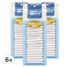 헬로도기 참좋은간식 강아지 하얀소시지 20p, 치킨치즈, 180g, 6개 치킨치즈, 180g, 6개
