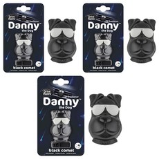 DannyTheDog 車用芳香劑, 3個, 黑色彗星