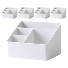 앙플러스 깔끔 책상 데스크 오거나이저 정리함, 화이트, 5개