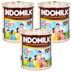 INDOMILK SUSU COKLAT 煉乳巧克力 濃縮牛奶 含多種維生素, 370g, 3罐