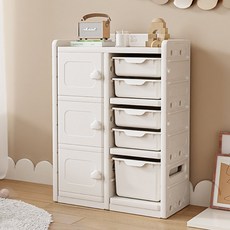 lilikoko 哩哩摳摳 B2 號收納櫃 組合二, 5層, 玉蓮白