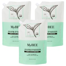 MyBEE 孩童衣物嫩芽柔軟精補充包 蘋果花香, 1.2L, 3個