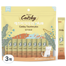 캐츠비 타우린 플러스 고양이 짜먹는 간식 50p, 닭가슴살, 600g, 3개