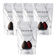 PATISWISS 帕蒂西 草莓牛奶巧克力, 33%可可, 凍乾草莓, 80g, 5包