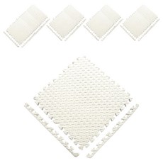 해피마인 방음 냉기 폼 접착 조각매트, 화이트, 10개