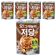 마켓오네이처 오 그래놀라 저당 통보리 시리얼, 360g, 5개