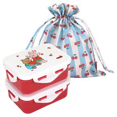 Dailylike My Buddy 2層便當盒, 1個, 粉紅色