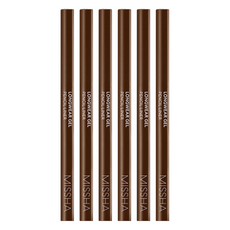 미샤 롱웨어 젤 펜슬 라이너 0.14g, 카멜 브라운, 6개