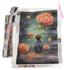 鑽石畫, ZSD3437, 30*40, 玫瑰王子, 1個