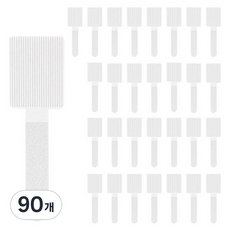디오셀 깔끔 선정리 3M 접착식 찍찍이 케이블 타이, 90개, 화이트