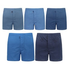 JAMES DEAN 男士透氣純棉基本款印花四角褲5件組