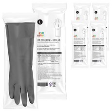 코멧 키친 고무장갑, 그레이, 대(L), 25세트