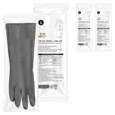 코멧 키친 고무장갑, 그레이, 대(L), 15세트