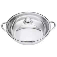 德利生活 速熱湯鍋 清湯鍋, 36cm, 不鏽鋼, 1個