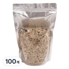 봄91 지퍼스탠드 전면투명 은박 지퍼백, 대(L), 1개입, 100개