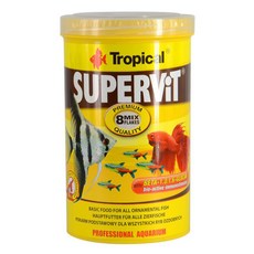 Tropical 德比克 熱帶魚維他薄片 孔雀魚飼料 1L 增強免疫力, 1罐