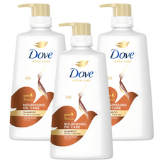 도브 너리싱 오일 케어 샴푸, 680ml, 3개