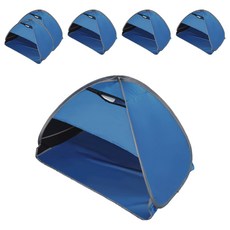 soonZAM 睡眠遮光一鍵式折疊頭部帳篷 藍色銀奈米 M, 6個
