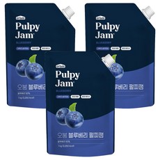 오붐 블루베리 펄피잼, 1kg, 3개