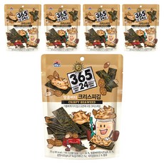 삼육오점이사 크리스피김 땅콩버터, 25g, 5개