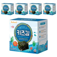 ibobomi 無調味海苔片，獨立小包裝，100%海苔, 無調味, 15g, 5盒