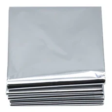 捷華 野外應急睡袋 雙面銀色 PE膜 戶外露營登山旅遊跑步攝影適用, 銀色, 1個