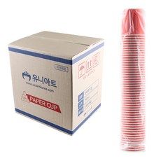 Uniart 2500紙杯 紅色, 1000入, 1箱