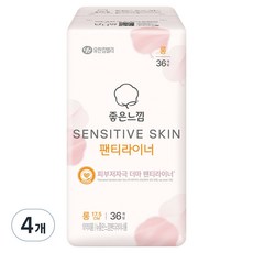 좋은느낌 센서티브스킨 데일리 팬티라이너, 4개, 36개입, 롱
